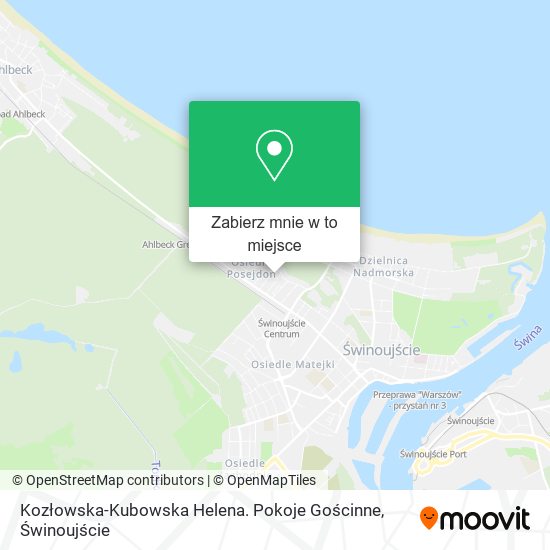 Mapa Kozłowska-Kubowska Helena. Pokoje Gościnne