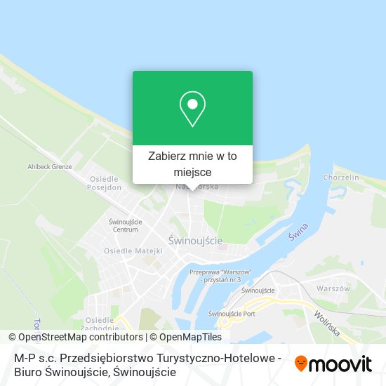 Mapa M-P s.c. Przedsiębiorstwo Turystyczno-Hotelowe - Biuro Świnoujście