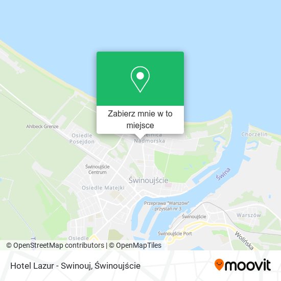 Mapa Hotel Lazur - Swinouj