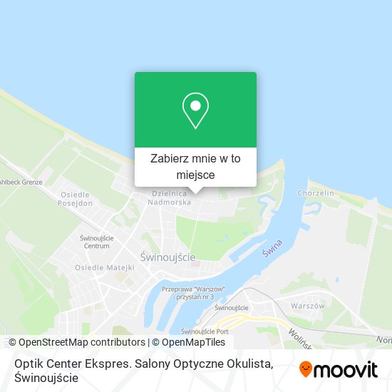 Mapa Optik Center Ekspres. Salony Optyczne Okulista