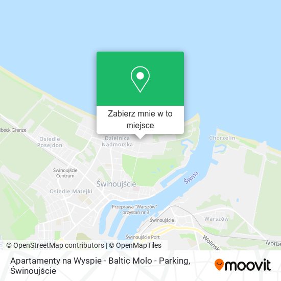 Mapa Apartamenty na Wyspie - Baltic Molo - Parking
