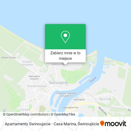 Mapa Apartamenty Swinoujscie - Casa Marina