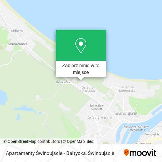 Mapa Apartamenty Świnoujście - Bałtycka