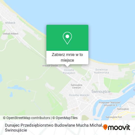 Mapa Dunajec Przedsiębiorstwo Budowlane Mucha Michał