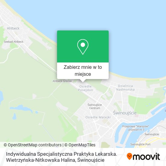 Mapa Indywidualna Specjalistyczna Praktyka Lekarska. Wietrzyńska-Nitkowska Halina