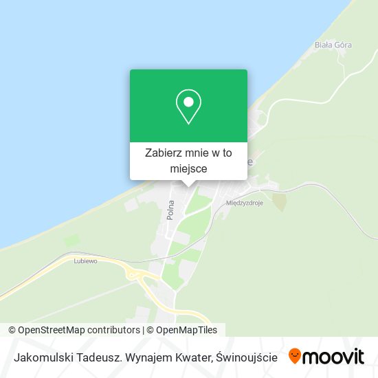 Mapa Jakomulski Tadeusz. Wynajem Kwater