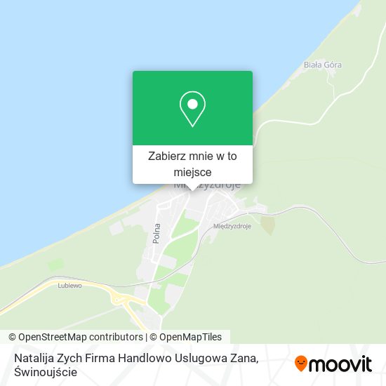 Mapa Natalija Zych Firma Handlowo Uslugowa Zana