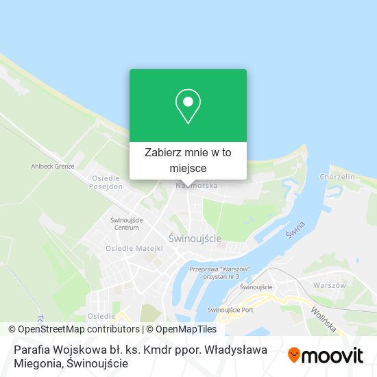 Mapa Parafia Wojskowa bł. ks. Kmdr ppor. Władysława Miegonia
