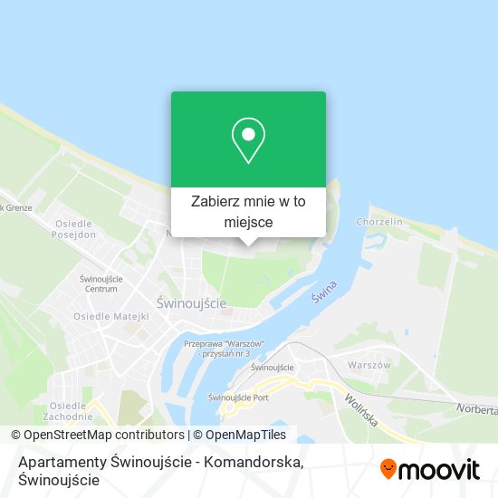 Mapa Apartamenty Świnoujście - Komandorska