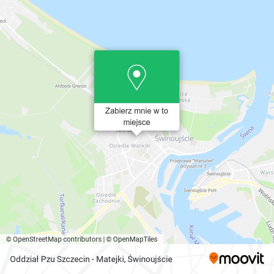 Mapa Oddział Pzu Szczecin - Matejki