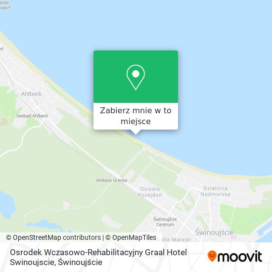 Mapa Osrodek Wczasowo-Rehabilitacyjny Graal Hotel Swinoujscie