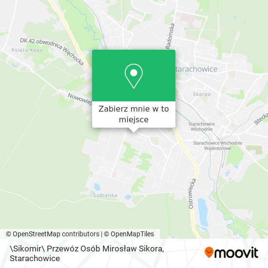 Mapa \Sikomir\ Przewóz Osób Mirosław Sikora