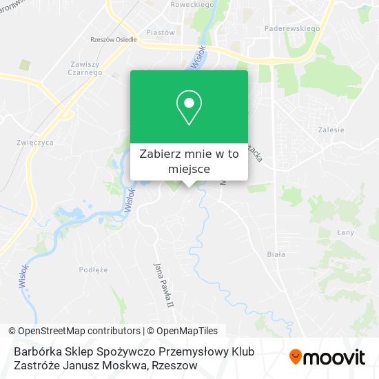 Mapa Barbórka Sklep Spożywczo Przemysłowy Klub Zastróże Janusz Moskwa
