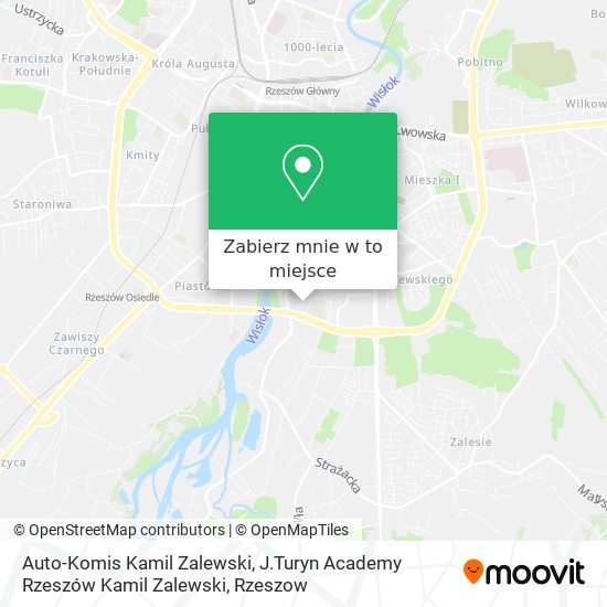 Mapa Auto-Komis Kamil Zalewski, J.Turyn Academy Rzeszów Kamil Zalewski
