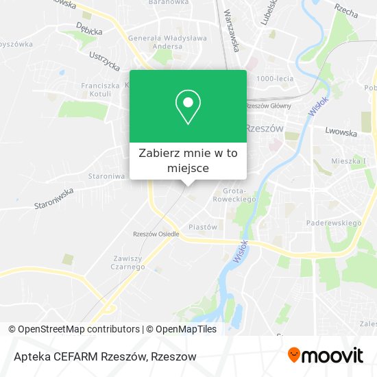 Mapa Apteka CEFARM Rzeszów