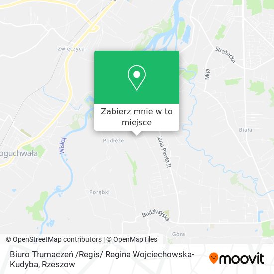 Mapa Biuro Tłumaczeń /Regis/ Regina Wojciechowska-Kudyba