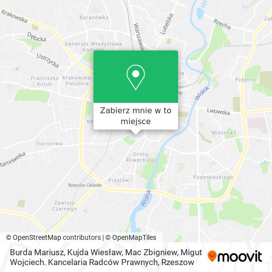 Mapa Burda Mariusz, Kujda Wiesław, Mac Zbigniew, Migut Wojciech. Kancelaria Radców Prawnych