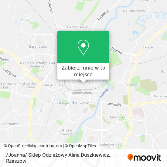 Mapa /Joanna/ Sklep Odzieżowy Alina Duszkiewicz