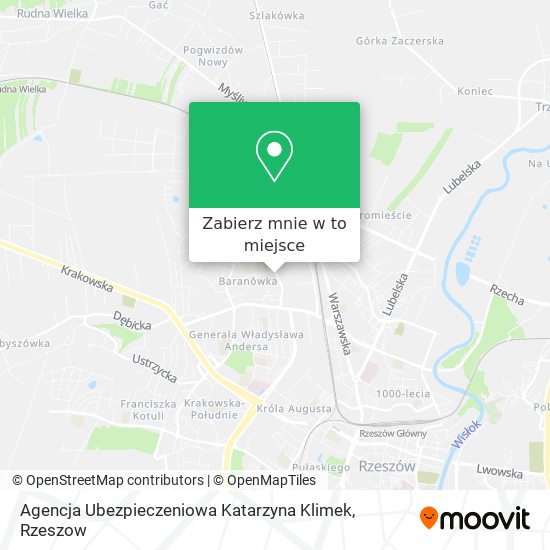 Mapa Agencja Ubezpieczeniowa Katarzyna Klimek