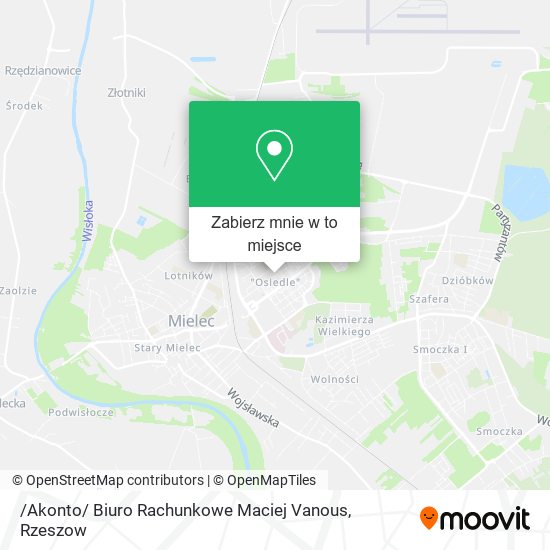 Mapa /Akonto/ Biuro Rachunkowe Maciej Vanous