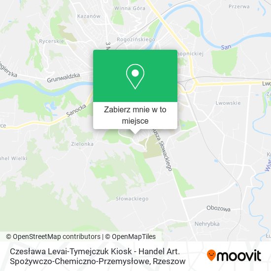 Mapa Czesława Levai-Tymejczuk Kiosk - Handel Art. Spożywczo-Chemiczno-Przemysłowe