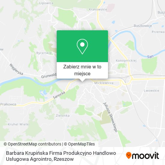 Mapa Barbara Krupińska Firma Produkcyjno Handlowo Usługowa Agrointro