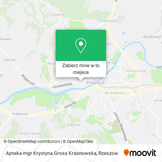 Mapa Apteka mgr Krystyna Gross Krasnowska