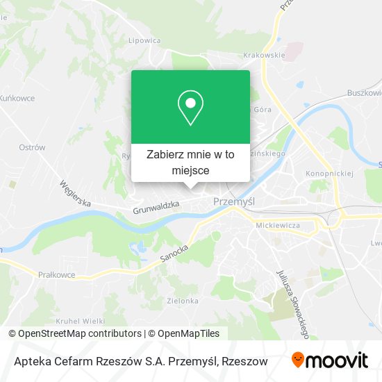 Mapa Apteka Cefarm Rzeszów S.A. Przemyśl
