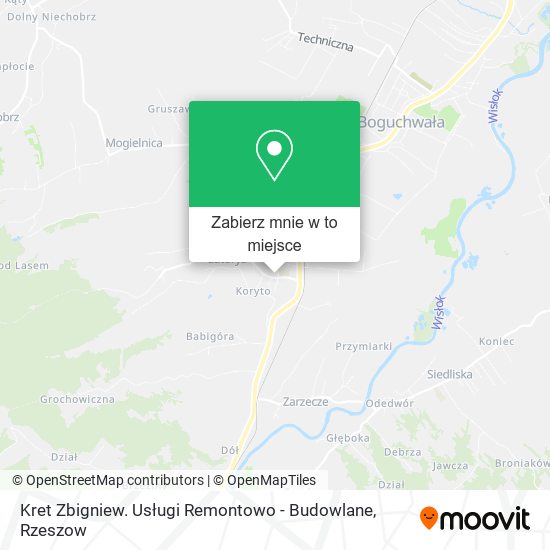 Mapa Kret Zbigniew. Usługi Remontowo - Budowlane