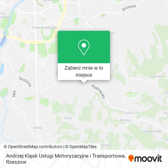 Mapa Andrzej Klęsk Usługi Motoryzacyjne i Transportowe