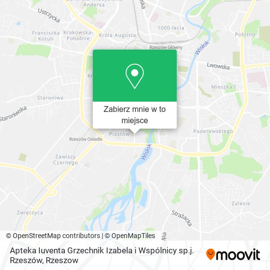 Mapa Apteka Iuventa Grzechnik Izabela i Wspólnicy sp.j. Rzeszów