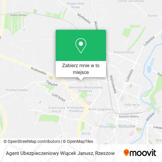 Mapa Agent Ubezpieczeniowy Wiącek Janusz
