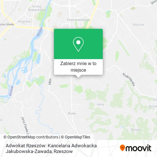 Mapa Adwokat Rzeszów: Kancelaria Adwokacka Jakubowska-Zawada