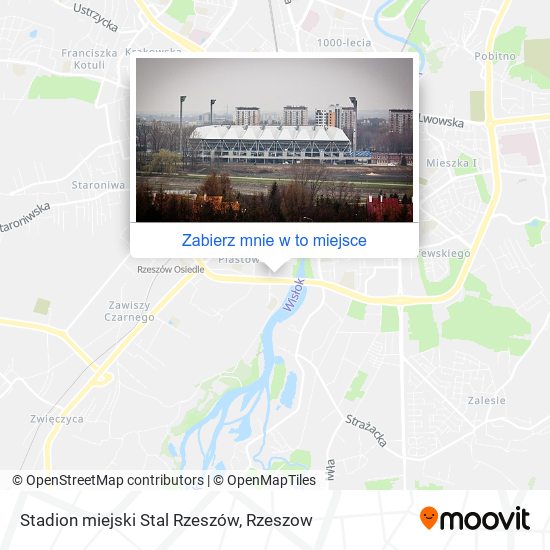Mapa Stadion miejski Stal Rzeszów