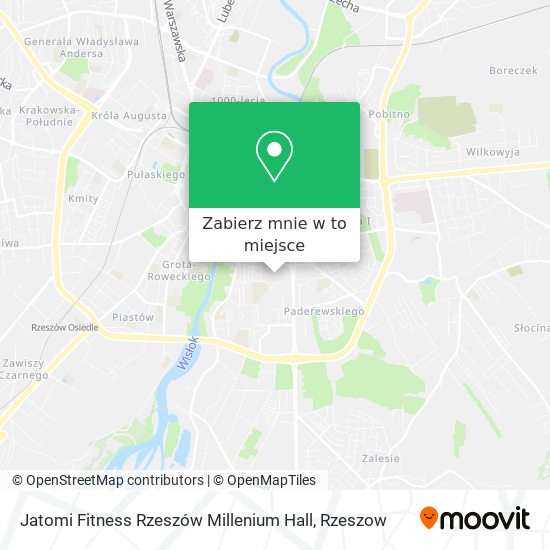 Mapa Jatomi Fitness Rzeszów Millenium Hall
