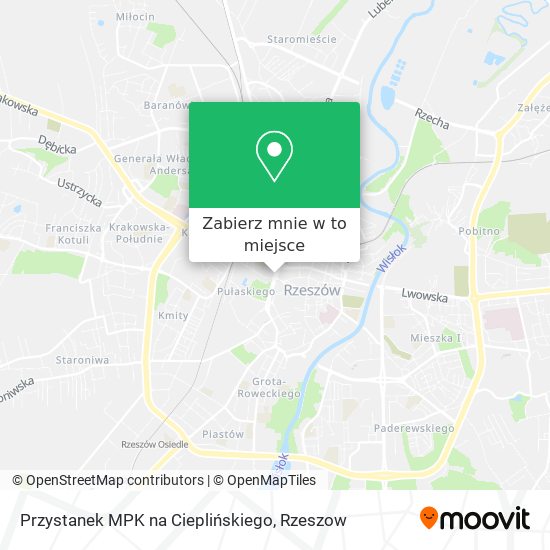 Mapa Przystanek MPK na Cieplińskiego