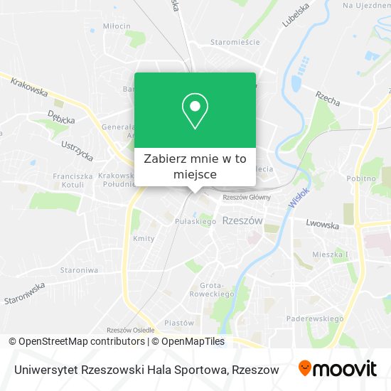 Mapa Uniwersytet Rzeszowski Hala Sportowa