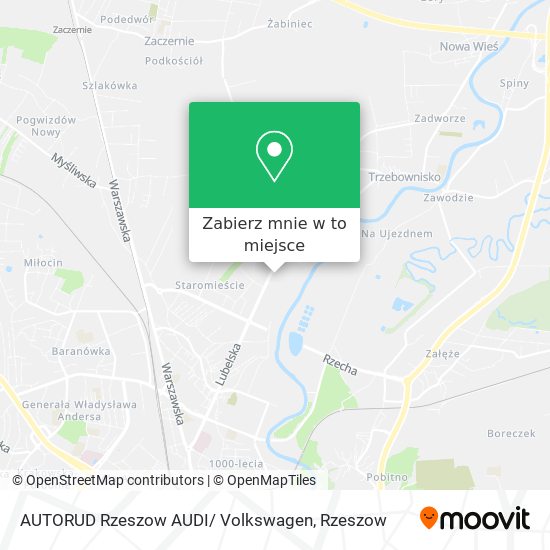 Mapa AUTORUD Rzeszow AUDI/ Volkswagen