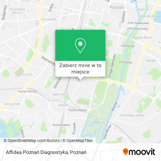 Mapa Affidea Poznań Diagnostyka
