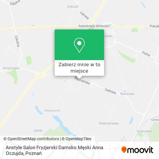 Mapa Anstyle Salon Fryzjerski Damsko Męski Anna Oczujda