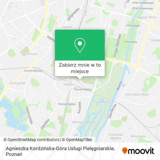 Mapa Agnieszka Kordzińska-Góra Usługi Pielęgniarskie