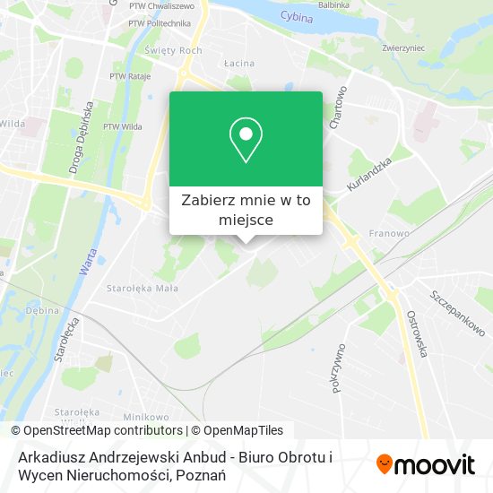 Mapa Arkadiusz Andrzejewski Anbud - Biuro Obrotu i Wycen Nieruchomości
