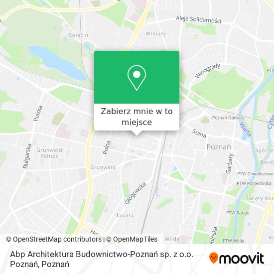 Mapa Abp Architektura Budownictwo-Poznań sp. z o.o. Poznań