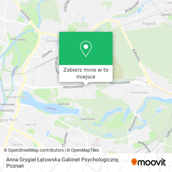 Mapa Anna Grygiel Łętowska Gabinet Psychologiczny