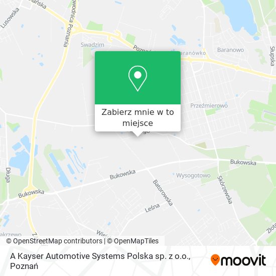 Mapa A Kayser Automotive Systems Polska sp. z o.o.