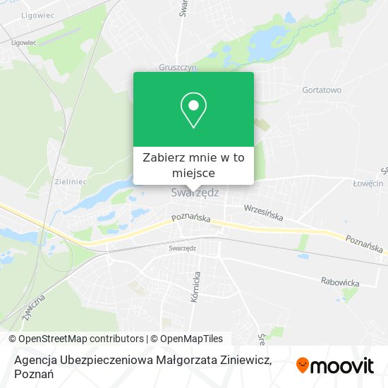 Mapa Agencja Ubezpieczeniowa Małgorzata Ziniewicz