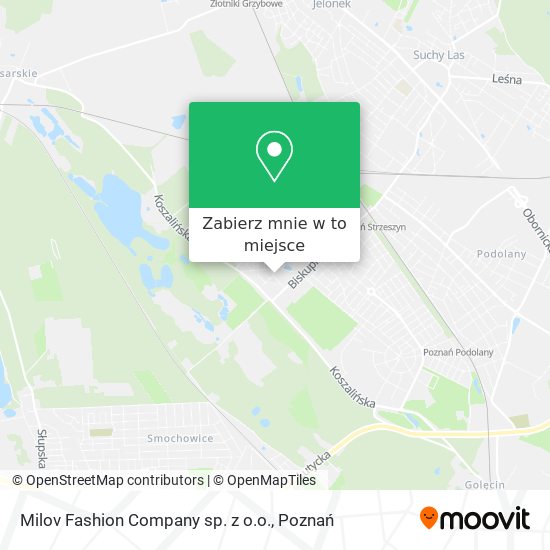 Mapa Milov Fashion Company sp. z o.o.