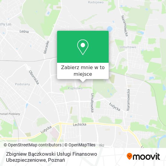 Mapa Zbigniew Bączkowski Usługi Finansowo Ubezpieczeniowe