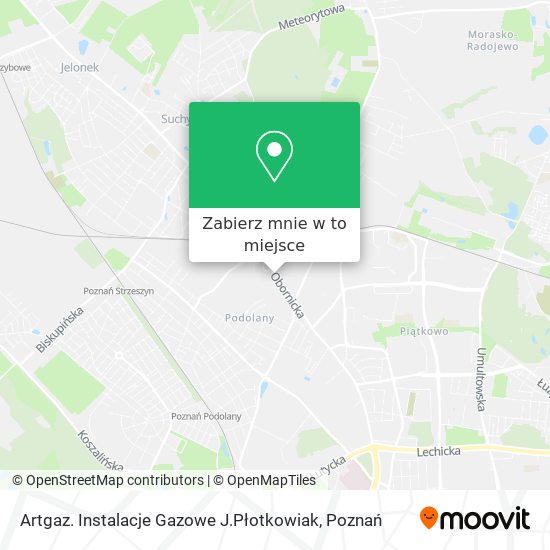 Mapa Artgaz. Instalacje Gazowe J.Płotkowiak