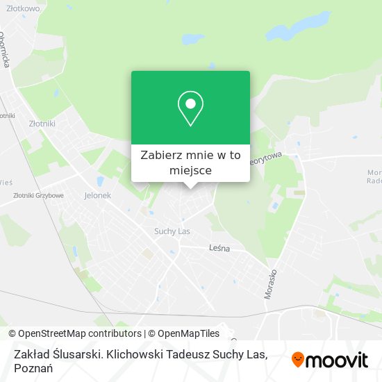 Mapa Zakład Ślusarski. Klichowski Tadeusz Suchy Las
